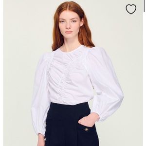 Sandro cotton poplin top NWT